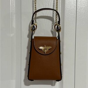 Brown Genuine Leather CrossBody Bag